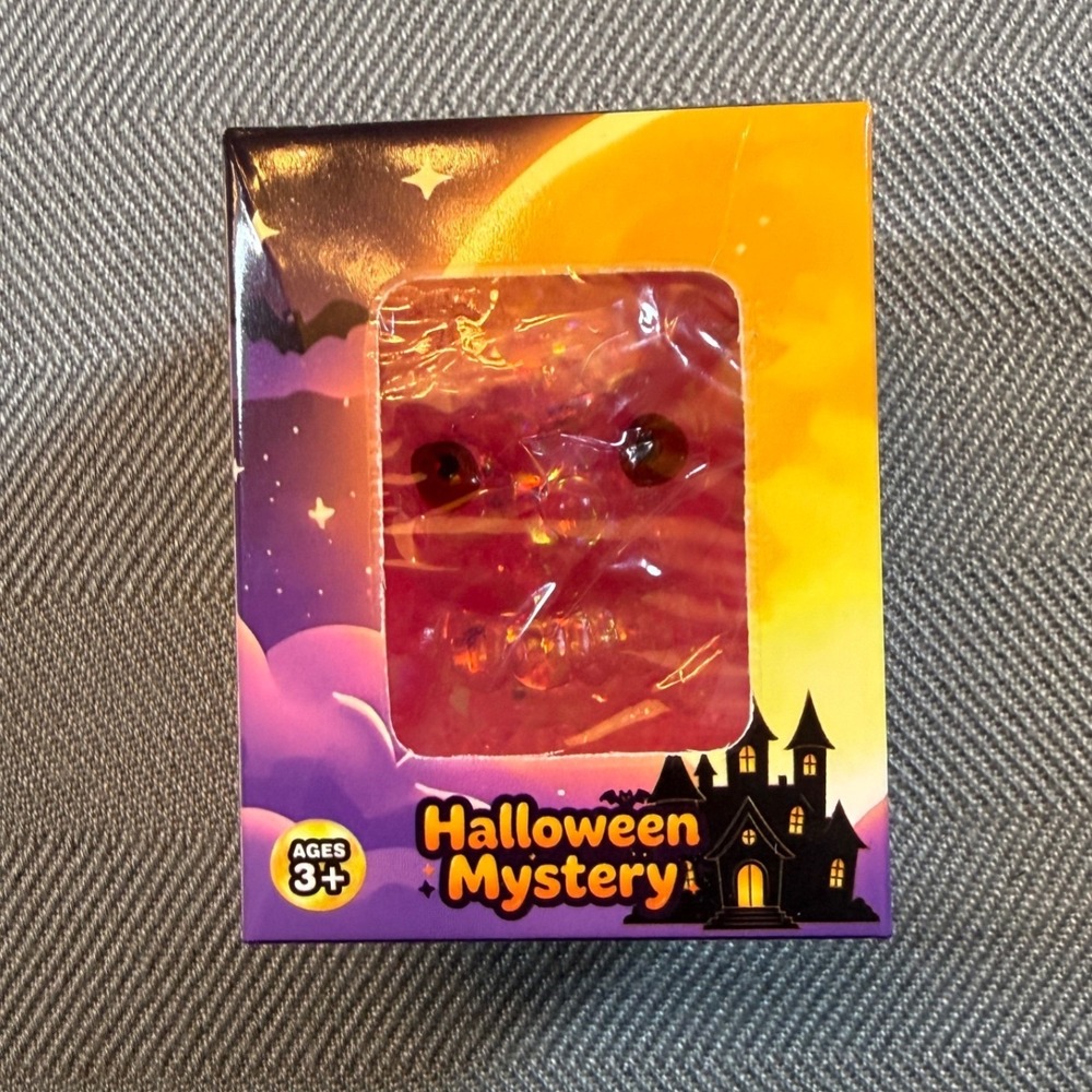 Halloween Mystery Squish Me Owl Witch Squeeze Orange Glitter Surprise Box 162